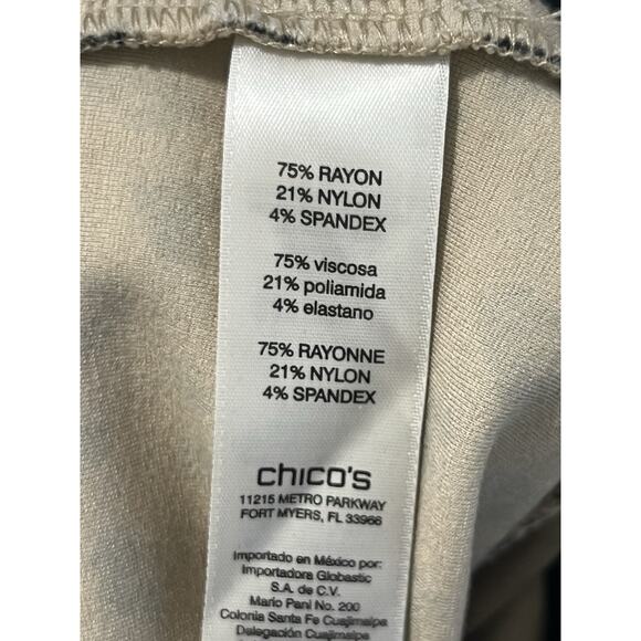 Chico's Women's Animal Print Leopard Ankle Pants Pull Knit Plus Size 0 (14/16) - Picture 4 of 10